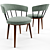 Meru Chair: Compact and Stylish Seating 3D model small image 1