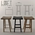 Solid Wood Bar Stools - Loft & Modern Styles 3D model small image 2