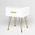 Antario Bedside Table - White 40x50x40 cm 3D model small image 1