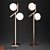 Sleek Bronzed Floor Lamp 3D model small image 1