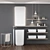 QI Bathroom Furniture Set: Modern Elegance 3D model small image 1
