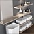 QI Bathroom Furniture Set: Modern Elegance 3D model small image 2