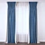 Elegant Velvet Curtain 3D model small image 1