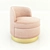 Velvet Brass Armchair 3D model small image 1