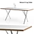 Modern X-Leg Dining Table 3D model small image 1