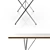 Modern X-Leg Dining Table 3D model small image 2