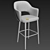 Elegant Saarinen Bar Stool: Mid Century Design 3D model small image 2