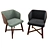 Stylish Mid-century Modrest Stella X Chair 3D model small image 2