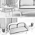 Sleek Lunar Sofa Set+: Table, Lamp, Screen 3D model small image 3