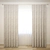 Elegant Lace Curtains 3D model small image 1