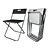 Space-Saving Folding Stool 3D model small image 1