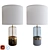 Gleaming glass & metallic mix: Large Table Lamp 3D model small image 1