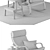 IKEA Set: Rocking Chair, Step Stool, Rug, Scented Candles 3D model small image 3