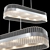 Curzon Street Rectangular Chandelier: Modern Elegance for Low Ceilings 3D model small image 1