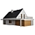 Sleek Modern House Kit 3D model small image 1