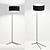 Modern Midcentury Twixt Floor Lamp 3D model small image 1