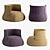 Plush and Comfortable Armchair 3D model small image 1
