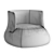 Plush and Comfortable Armchair 3D model small image 3