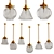 Elegant Glass Pendant Lamp 3D model small image 1