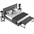 Sleek Slumber: Modern Bed 3D model small image 2