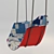 Modern Hanging Swing Chair 3D model small image 1