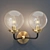 Elegant Jack Double Sconce - SN068-2 3D model small image 1