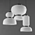 Modern Pendant Lamp Set with Formakami Design 3D model small image 1