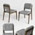 Elegant Capo Dining Chair 3D model small image 1
