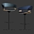 Mollie Velvet Barstool: Chic and Comfortable 3D model small image 2
