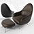 Luxurious De Sede DS-102 Armchair Set 3D model small image 1