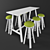 Buzzi Outdoor Café Table 3D model small image 1