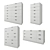 NORDLEY Ikea 01: White Chest of Drawers, Multiple Sizes 3D model small image 1