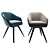 Elegant Steel Swivel Chair 3D model small image 2