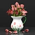 Elegant Tulip Vase 3D model small image 1