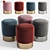 Elegant Cameron Velvet Stool 3D model small image 1