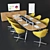 Functional Office Meeting Room Set 3D model small image 1