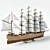 Elegant Sailboat Model - 960x600x240mm 3D model small image 1