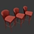 Elegant Minotti Aston Barstool 3D model small image 3