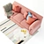 Modern Moroso Orazio Sofa 3D model small image 2