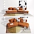 Modern Arne Sofa Set with Accessories 3D model small image 1