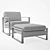 Elegant Alfieri Leather Chair 3D model small image 3