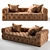 Andrea Sofa and Armchair Set 3D model small image 1