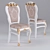 Elegant "MONDELUX" Classic Chair 3D model small image 1