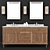 French Oak Double Vanity 3D model small image 1