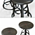 3 Sisters Stool: Elegant and Versatile Seating Solution 3D model small image 2