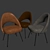 Sculptural Saarinen Armless Chair 3D model small image 3