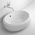Elegant Oval Ceramic Washbasin 3D model small image 3