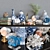 Elegant 24-Piece Porcelain Decor Set 3D model small image 1