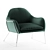 Grass Velvet Frame Armchair: Stylish Comfort 3D model small image 1