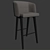 Elegant Minotti Creed Stool 3D model small image 3